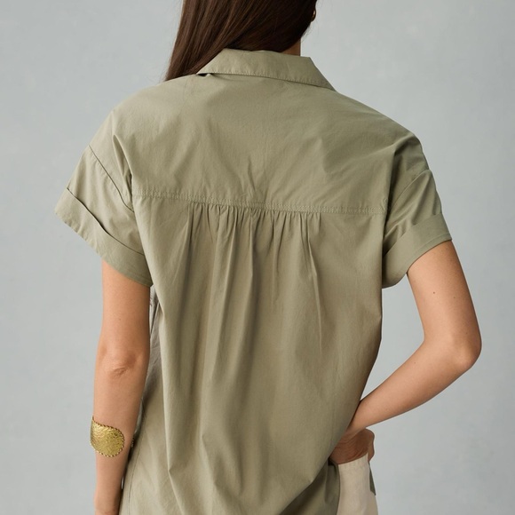 Pilcro short-sleeve reworked ruffled blouse top - Picture 2 of 4
